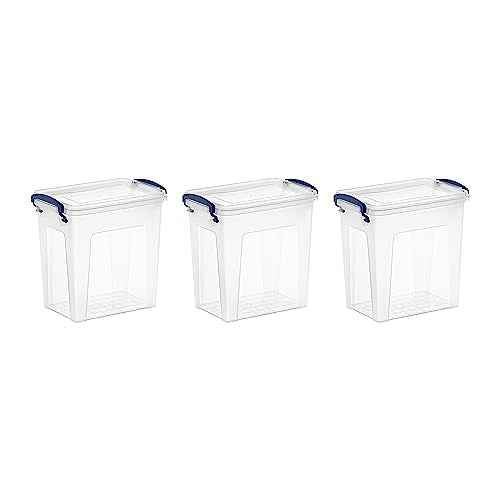 2.5 Quart Clear Plastic Storage Boxes with Lids (3 Count)