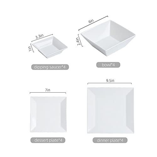 Off White Porcelain Dinnerware Set (16 Count)