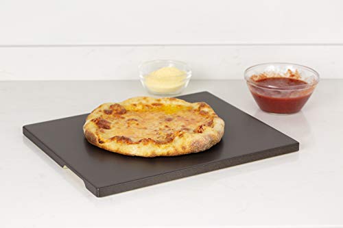 15" x 12" Black Glazed Pizza Stone