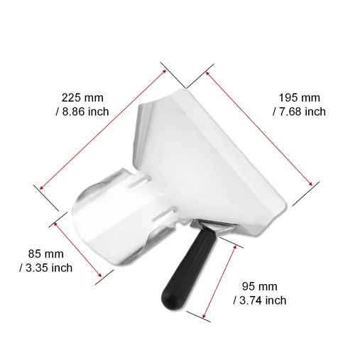 Stainless Steel French Fry Bagger Scoop Right Handle for Popcorn