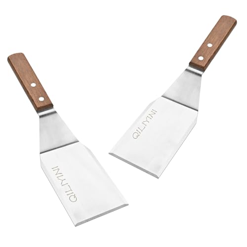 2 Pcs Stainless Steel Spatula Turner for Cast Iron Skillet (2 Count)