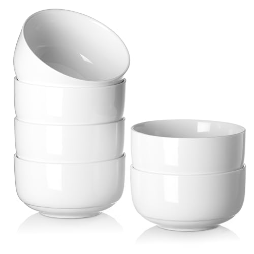 White Ceramic Bowls Set of 6 (6 Count)