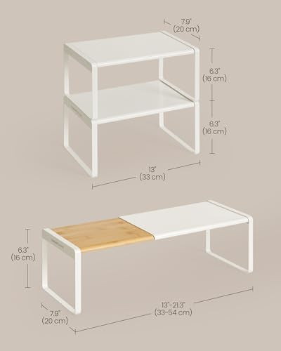 Spice Rack Expandable Cupboard Shelf Orgnizer (2 Count)