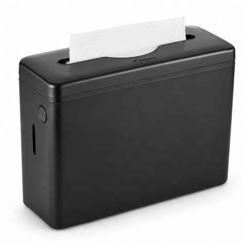 Multifold Paper Towel Dispenser Countertop Black Wide Design Large Capacity