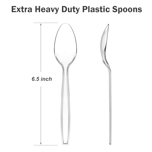 360 Count Clear Plastic Spoons Disposable