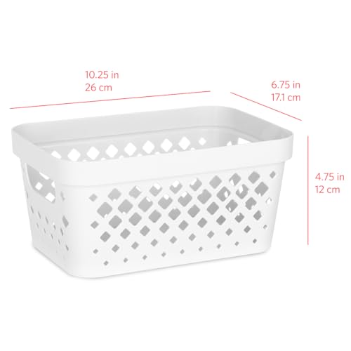 Plastic Baskets for Organizing (6 Count)