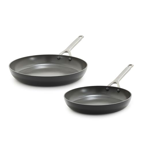 x Bobby Flay 10” & 12” Hard Anodized Ceramic Nonstick Frying Pan Set