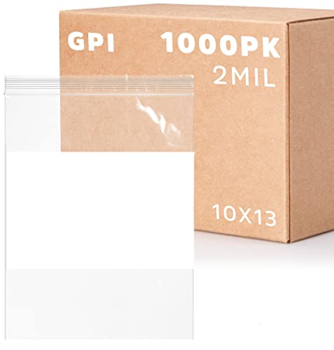 10" x 13" Large Zip Bags (1000 Count)