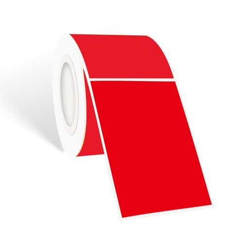 250 Red 2*3 Inch Rectangle Removable Writable Color Coding Labels