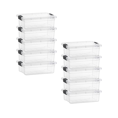 2.3 Quart Clear Plastic Storage Containers with Lids (10 Count)