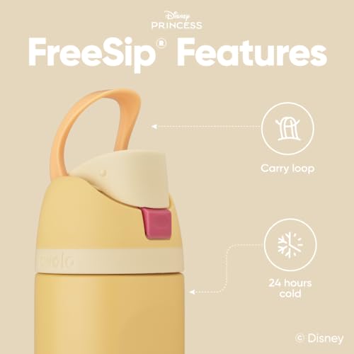 Princess FreeSip Stainless Steel Water Bottle 24 oz Belle