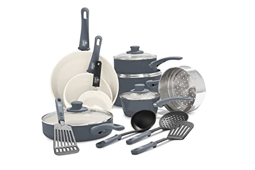 16 Piece Ceramic Nonstick Pots & Pans Cookware Set
