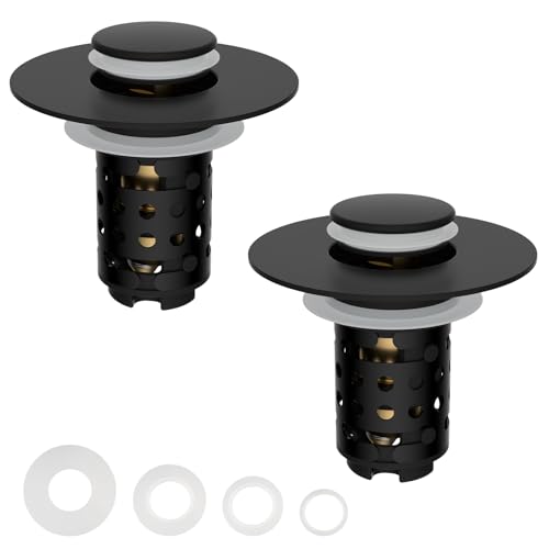 2PCS Universal Bathroom Sink Drain Strainer Hair Catcher