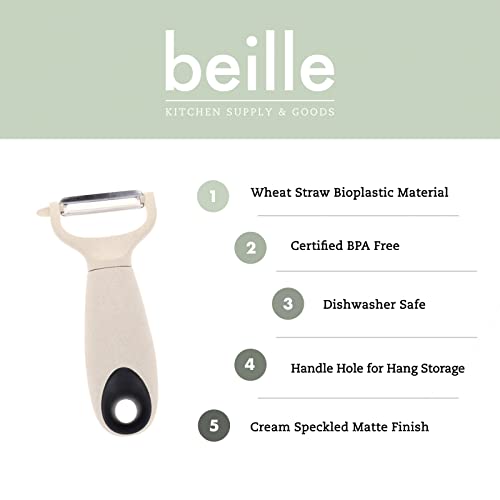 Cream Stainless Steel Wheat Straw Vegetable Peeler Kitchen Utensils