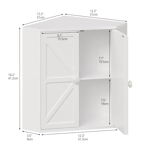 Corner Bread Box for Kitchen Counter Double Layer Bamboo Bread Storage Container Large Capacity Bread Storage Bin Farmhouse Breadbox Organizer