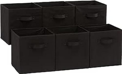 Collapsible Fabric Storage Bins Organizer with Handles (6 Count)