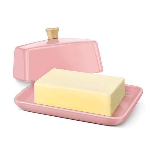 Large Ceramic Butter Dish with Lid for Countertop