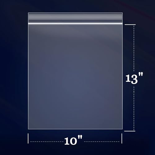 1000 Count 10" x 13" Clear Zip Bags