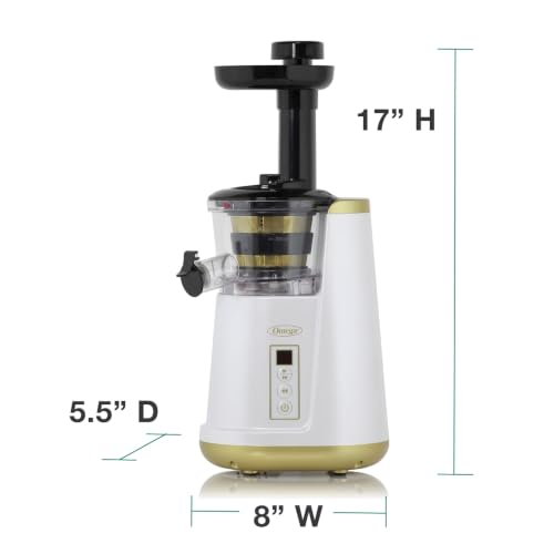 Juicer Cold Press 365 Vertical 65 RPM Slow Masticating Compact Extractor for Fruits and Vegetables with 3 Stage Auger & BPA