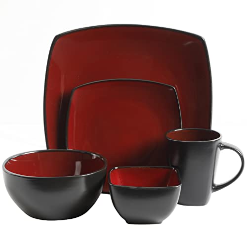 Soho Lounge Square Reactive Glaze Stoneware Dinnerware Set