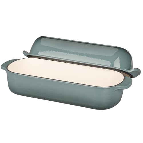Enameled Cast Iron Loaf Pan with Lid