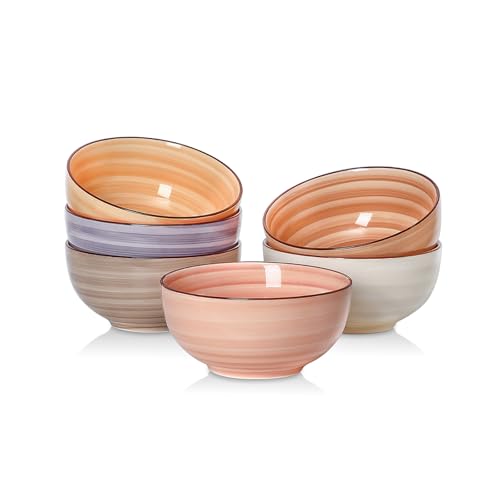 Ceramic Cereal Bowls Set of 6 (6 Count)