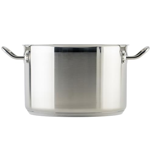 Silver 12 qt Stainless Steel Stock Pot with Cover