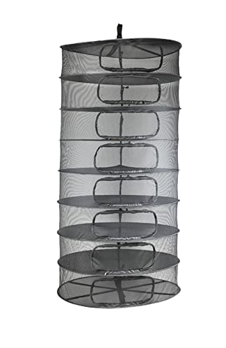 Herb Dry Rack Zipper Opening 3ft Adjustable Center Support Straps NO Sagging Fine Mesh Dry Net