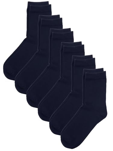 Unisex Kids Boys Girls Soft Cotton School Socks 10 (6 Count)
