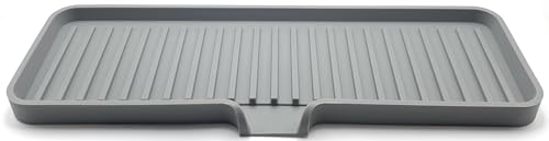 Silicone Soap Dish Tray and Sponge Holder with Drain Chute