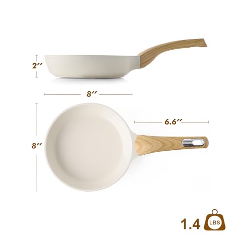 8inch Ceramic Nonstick Frying Pan Paella Pan