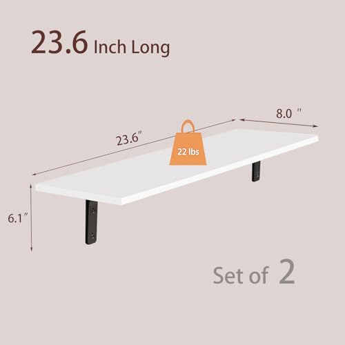 Long Wall Shelves (2 Count)