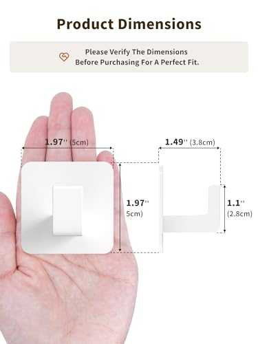 Square Self Adhesive Towel Hooks (4 Count)