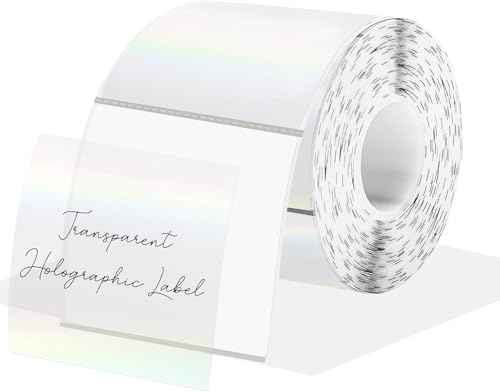 2 Inch Square Transparent Thermal Label Stickers
