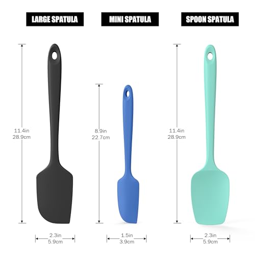 600°F Heat Resistant Silicone Spatula Scrapers (3 Count)