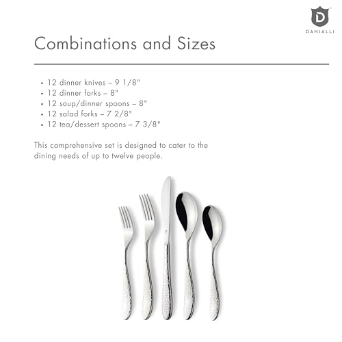 Hammered Silverware Set