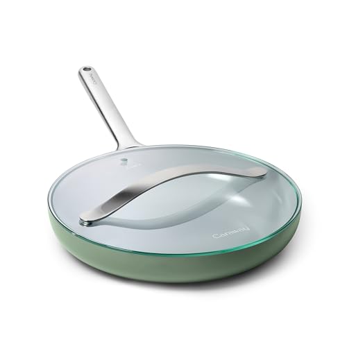 12" Non Stick Ceramic Frying Pan with Glass Lid
