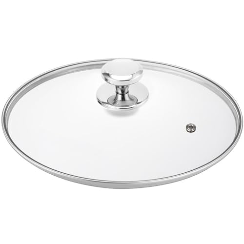 Glass Lid for 11 Inch Stainless Steel Cast Iron Skillets Frying Pans