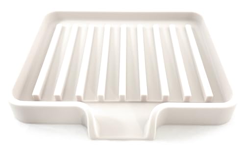 Silicone Soap Dish Tray and Sponge Holder with Drain Chute (2 Count)
