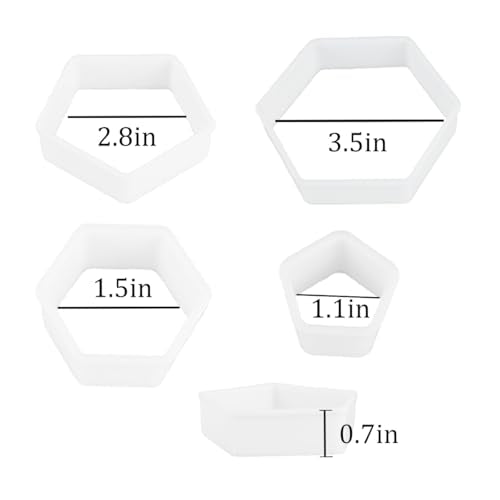 8 Pcs Soccer Ball Hexagon Cookie Cutter (8 Count)