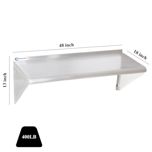 Stainless Steel Shelf 2 Pack 18"x48" (2 Count)