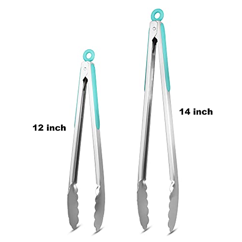 304 Stainless Steel Kitchen Cooking Tongs (2 Count)