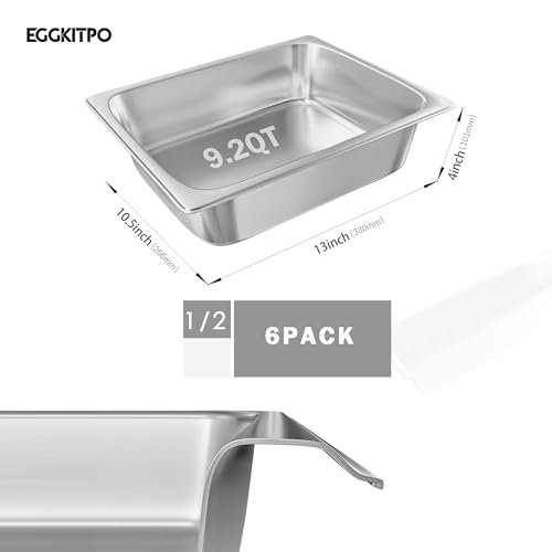 1 2 Hotel Pans Half Size 6 (6 Count)