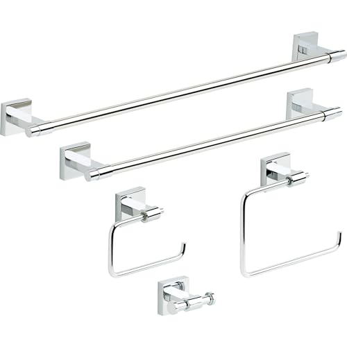Maxted (1-Pack) 18" Towel Rack for Bathroom, Polished Chrome Towel Bar for Bathroom Wall Kitchen Towel Holder Rod Wall Mounted Bathroom Accessories MAX18-PC