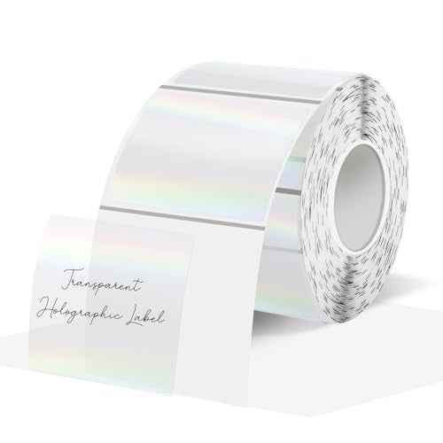 Square Transparent Clear Thermal Labels Stickers