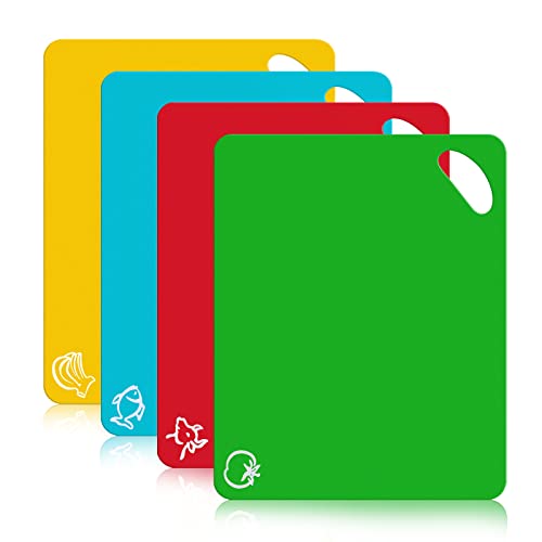 Kitchen Plastic Cutting Board Set (4 Count)