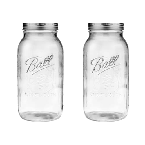 Wide Mouth Glass Mason Jars with Lids and Bands