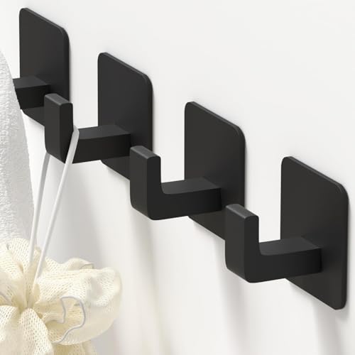 Square Self Adhesive Towel Hooks (4 Count)