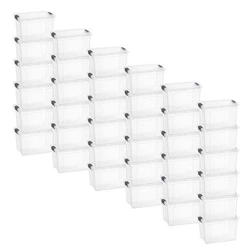 2.5 Quart Clear Plastic Storage Boxes with Lids (36 Count)