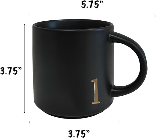 Black Ceramic Coffee Mug (15 Count)